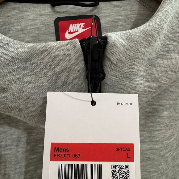 Nike Sportswear Tech Fleece Windrunner Hoodie Gray FB7921-063 Men's NEW - Picture 7 of 14